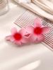 Summer Large Hair Clips Elegant Frosted Butterfly Flower Barrettes Women Beach Hawaii Floral Hairpins Simple Duckbill Headwear