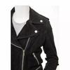 Women Suede Jacket Black Handmade Lambskin Leather Genuine Biker Motorcycle Stylish