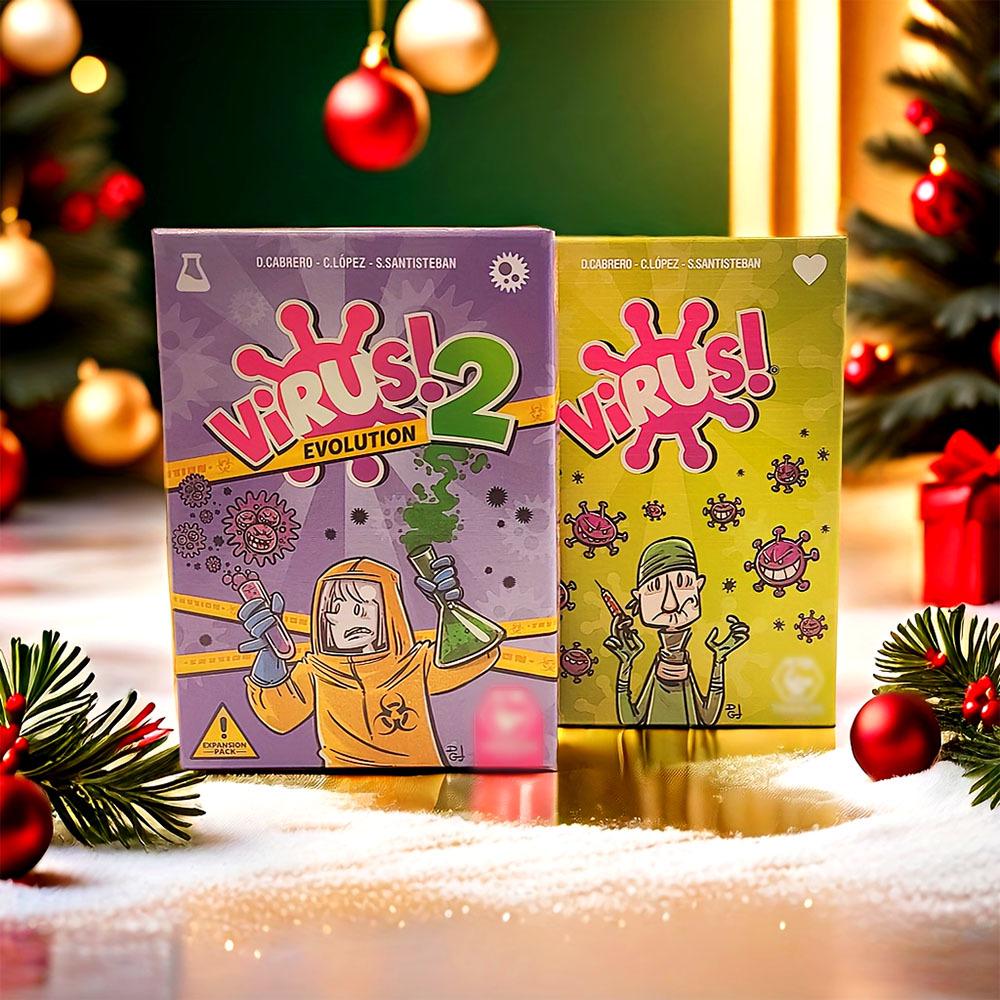Virus Infection Card Game: 3 Types Spanish Family Party Interactive Toy