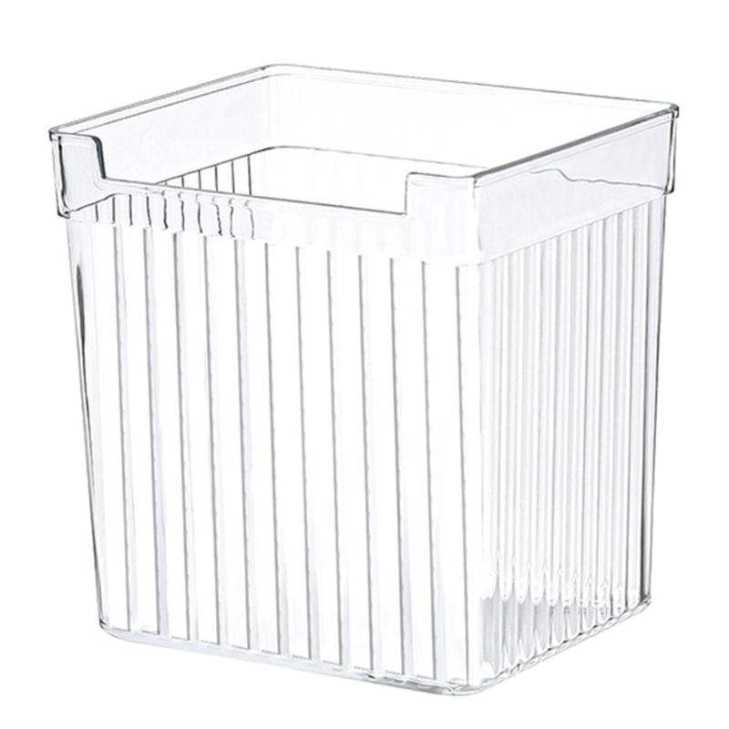 Plastic Translucent Refrigerator Organizer Box Square Pantry Fridge Organizer Kitchen Lightweight Snack-Container Bins 1 белый 722₽