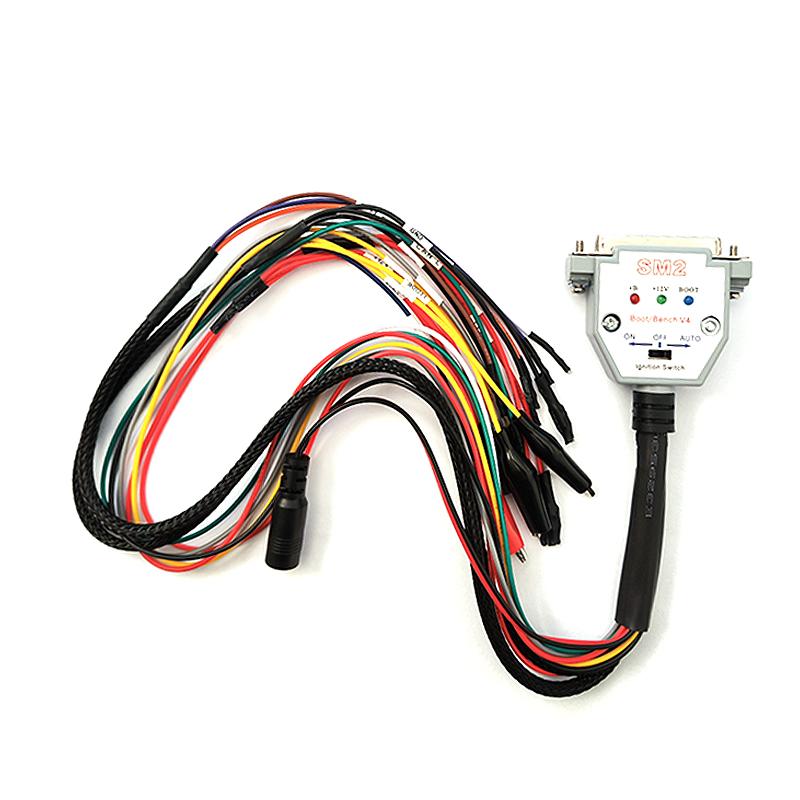 SM2 PRO 3 J2534 LED LIGHTS Boot Bench Cable DB25 ECU Bench Pinout Cable For VCI Read And Write ECU BATT VCC KLINE CAN-H CAN-L Code Readers 4
