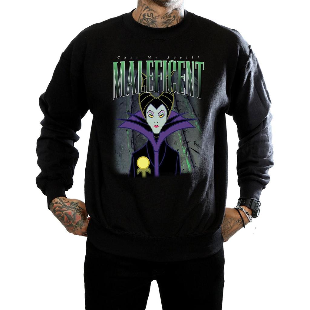 Disney Mens Sleeping Beauty Maleficent Montage Sweatshirt