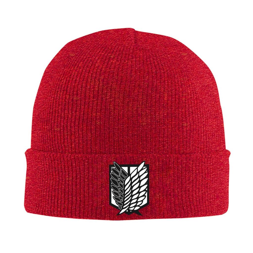 Shingeki No Kyojin Wings Of Freedom Warm Knitted Cap Fashion Bonnet Hat Autumn Winter Outdoor Beanies Hats for Unisex Adult