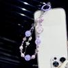 Original Design Diamond-Studded Heart Rose Flower Phone Chain Beaded Flower Zircon Hanging Chain New Phone Strap Wholesale