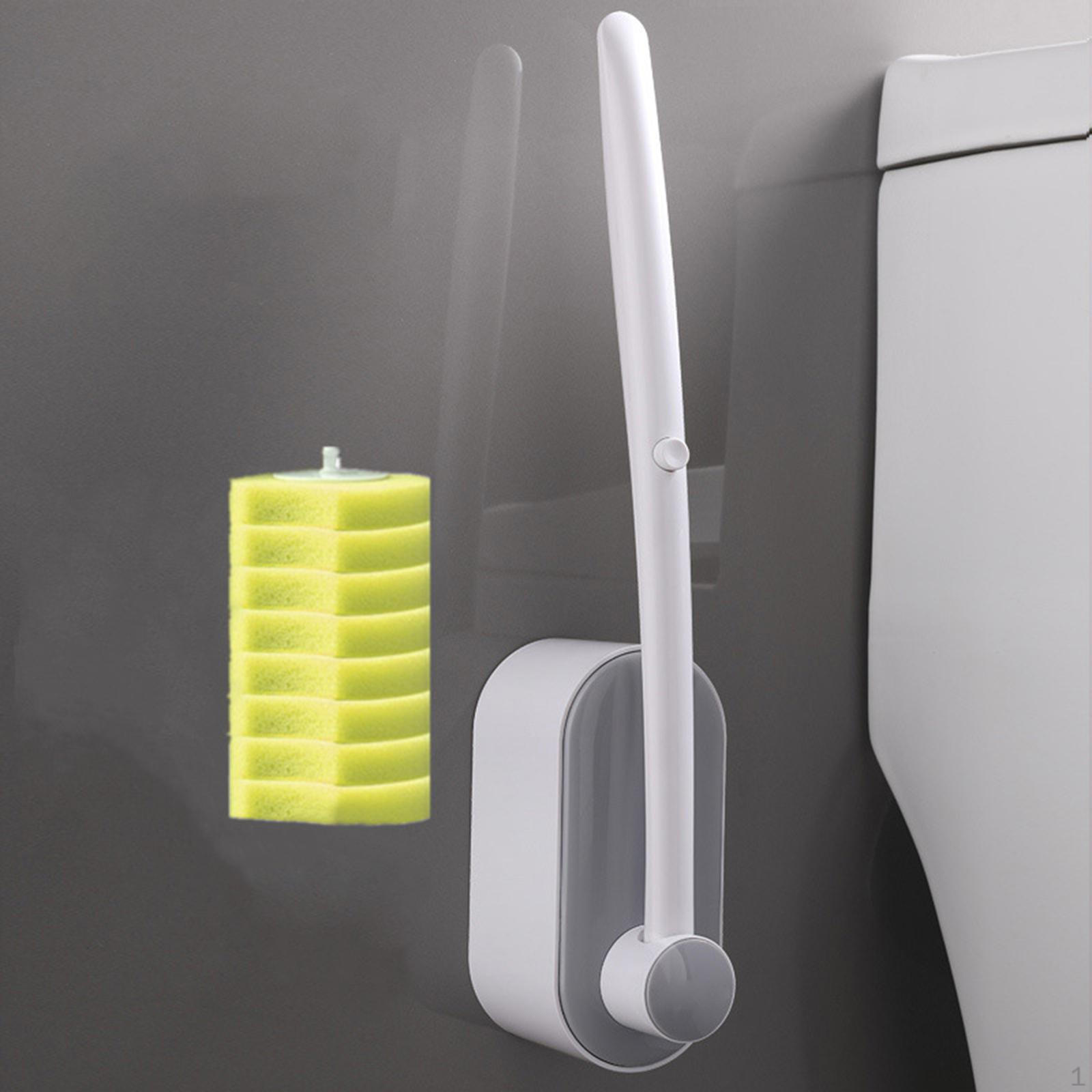 

Disposable Without Drilling Toilet Scrubber Kit for Hotel Home Gray 8x Yellow Head