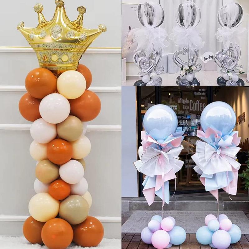 2M Adjustable Balloon Column Stand Kit Metal Balloon Tower Pillar Holder Base for Wedding Birthday Party Christmas Decorations