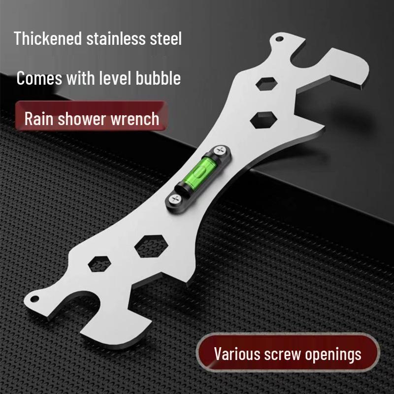 Hexagonal Bent Foot Shower Wrench & Level Kit