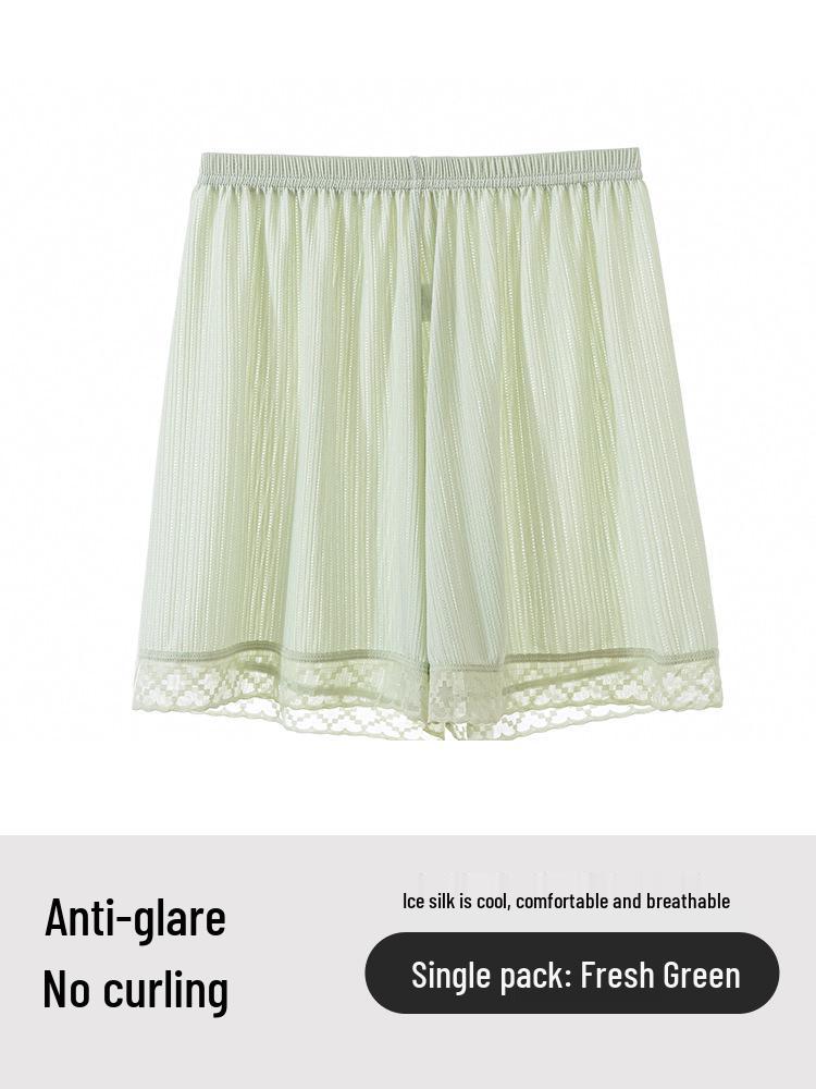 Women's Lace Trim Safety Shorts: Lightweight, Breezy Summer Wear, Prevents Accidental Exposure, Ideal for Outdoors and Home.