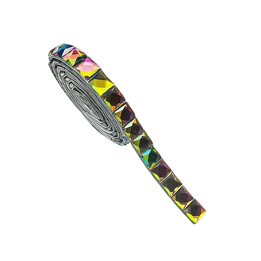 Resin Crystal Rhinestones Tape Trim Square-Shaped Decorations Trim Glass Rhinestone Sticker Rhinestone Appliques