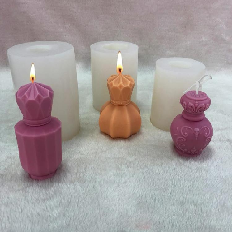 Tulip Shape Resin Mould Perfume Bottle Candle Silicone Mold Plaster Aromatherapy