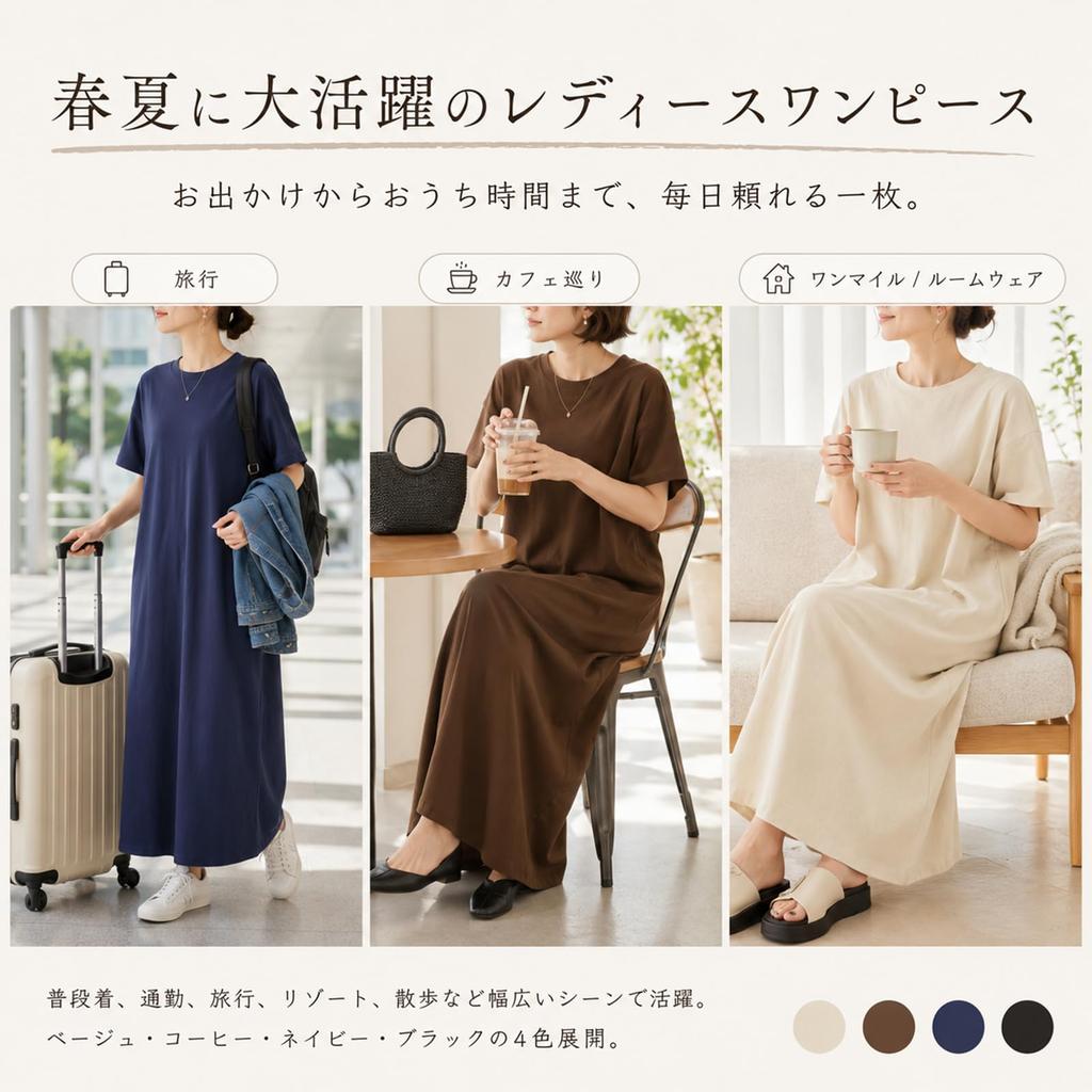 Short Sleeve Maxi Loose Solid Plus Crew with [ZeoYoee] Women's T-Shirt Dress, Dress, Summer, Fit, Color, Sizes, Neck, Pockets, Spring/Summer