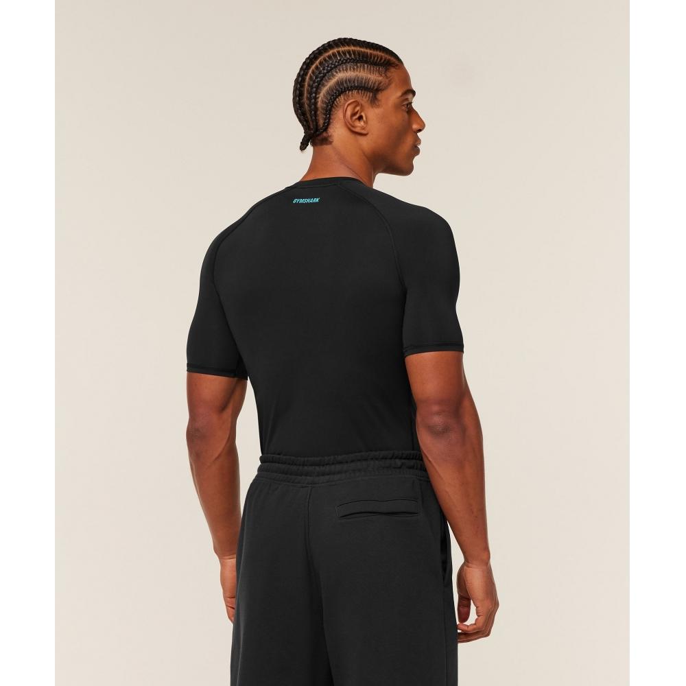 Gymshark ElemenT Baselayer T shirT Black Brand Blue A2b4c Bc8k