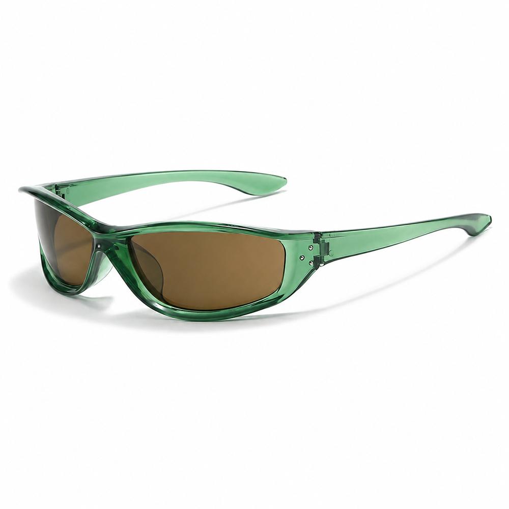 Y2K Punk Sports Sunglasses Women Men Wrap Rectangle Goggles UV400 Driving Cycling Vintage Fashion Luxury Sun Glasses Eyewear