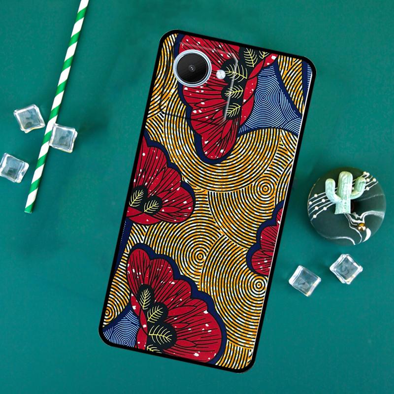 African Wax Print Design For Realme C71 C75 C55 C53 C67 C61 C33 C63 C51 10 11 12 13 14 Pro Plus C65 GT7 15 Pro Case