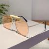 Vintage Pilot Sunglasses  New Oversized Fashion Double Bridge Outdoor Sun Glasses Trendy Brand Design Anti-UV Shades