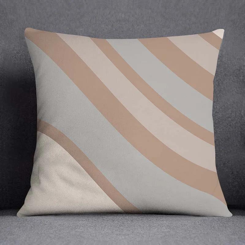 Nordic Flower Geometric Pattern Decorative Square Pillowcase Home Office Cushion Cover