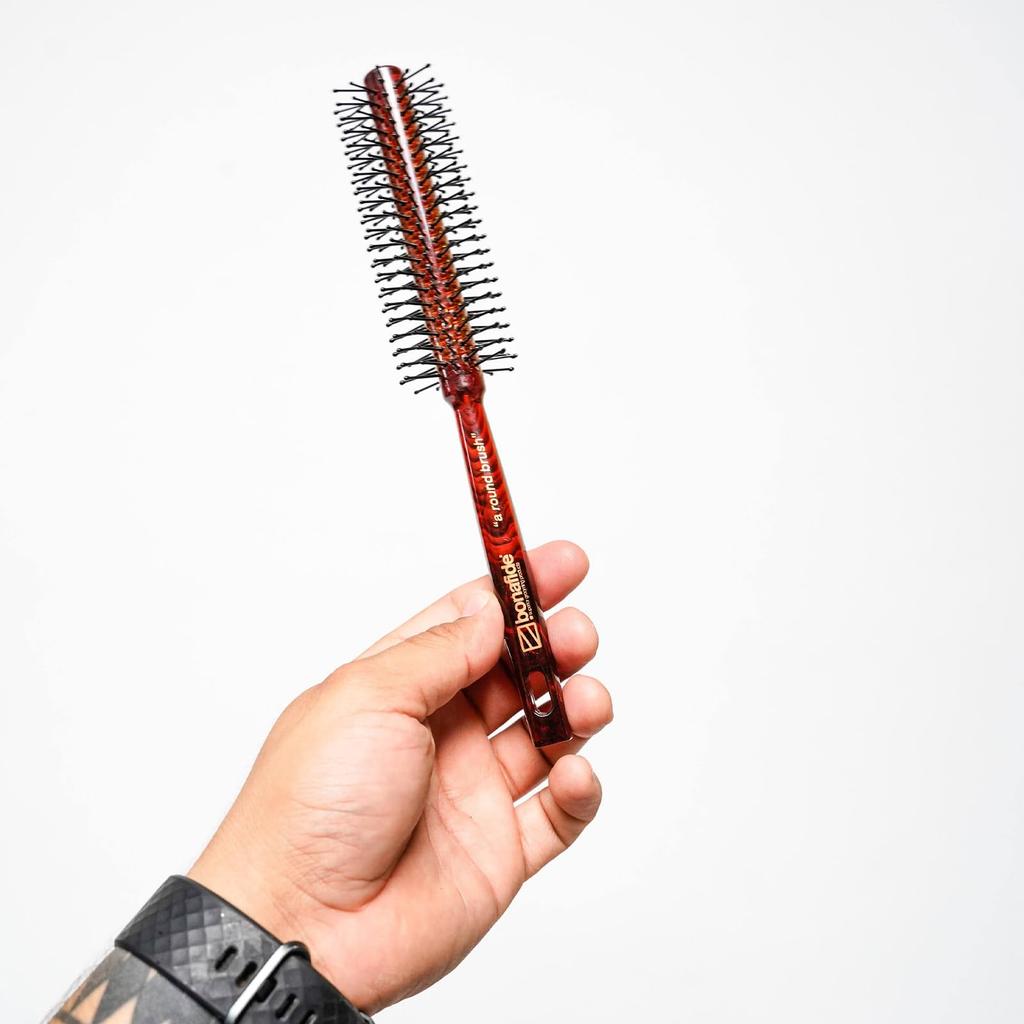 Bonafide Pomade Rundbürste x Haarbürstenkamm Rollbürste Haarset Haarstyling Locken Volumen Styling bonafide (Kunststoff / 3.7 22cm)