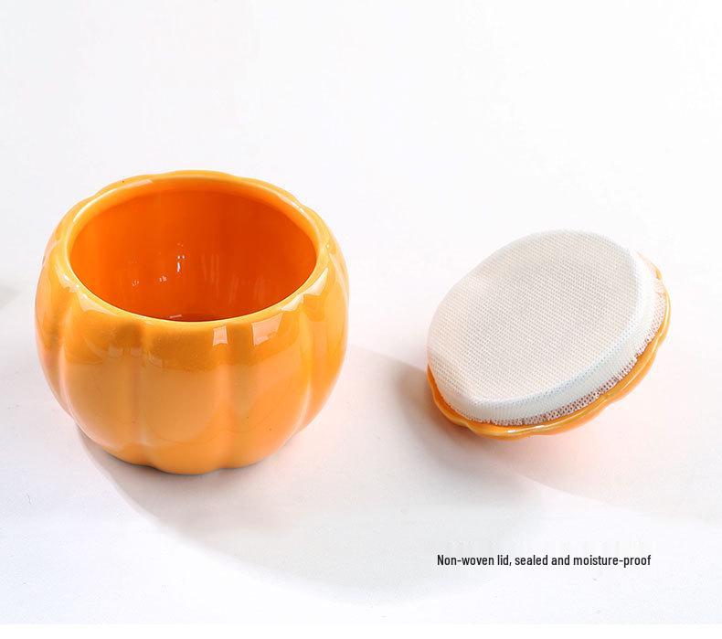 Ceramic Pumpkin Tea Can & Candy Jar: Exquisite Sealed Storage for Snacks, Dried Fruit & Tea, Perfect Table Ornament
