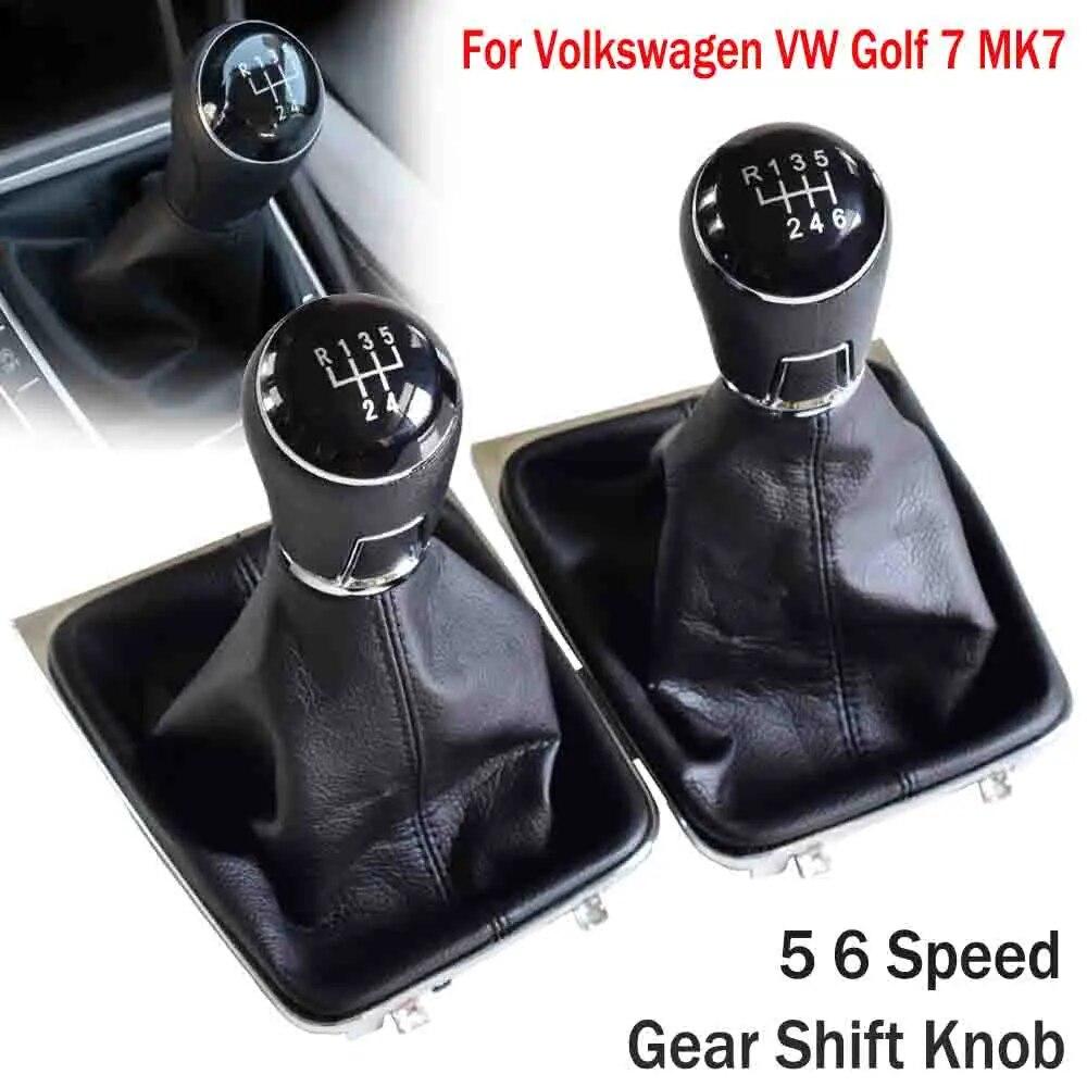 For Volkswagen VW Golf 7 MK7 2013 2014-2017 Gear Shift Knob Lever Complete Gaiter Boot Cover Leather Case Manual 5 6 Speed