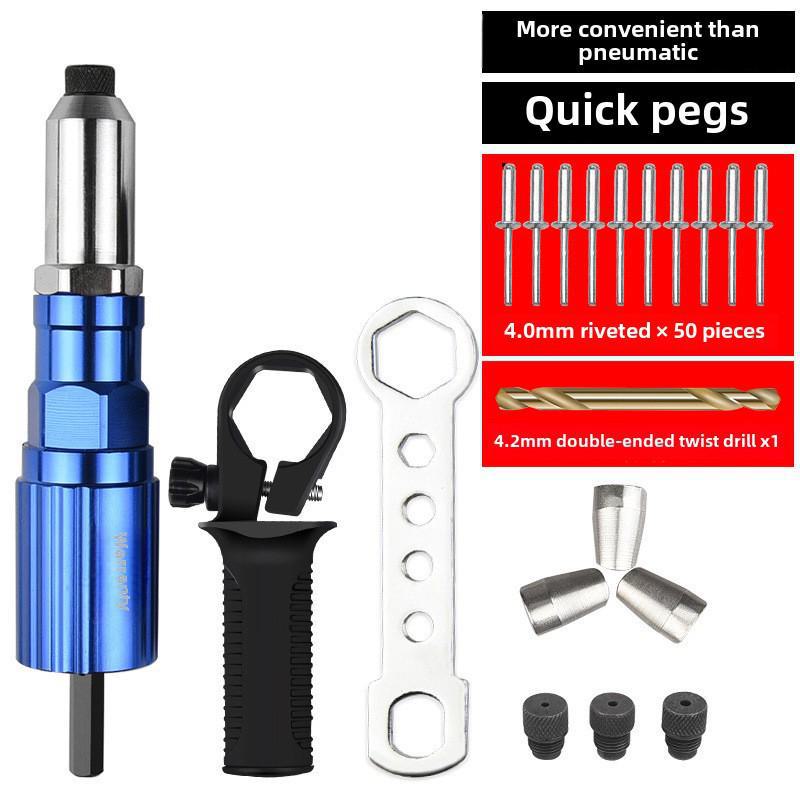 Extractor electric din aliaj de aluminiu cu cap de pistol pentru nituri