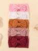 5pcs/set Cute Bows Baby Girls Headbands Elastic Soft Nylon Newborn Head Wrap Tie Turban Infant Headwear Kids Hair Accessories
