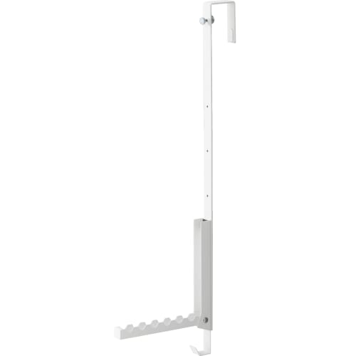Yamazaki Tower Ironing Door Hanger, Slim, Adjustable Height, Folds Up When Not in Use, for Clothes Steamers, White, Dimensions: Approx. W2 x D21 x H54