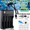 18650/18500/16340/14500/26650 Smart Charging USB Charger For 18650 Charging 4 Slot Battery Charger
