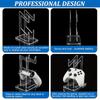Game Handle Display Stand With Headphone Holder Clear 2 Layer Gaming Accessories Organizer Storage Rack For 1/2 Controllers PS5 PS4 Controller Stand