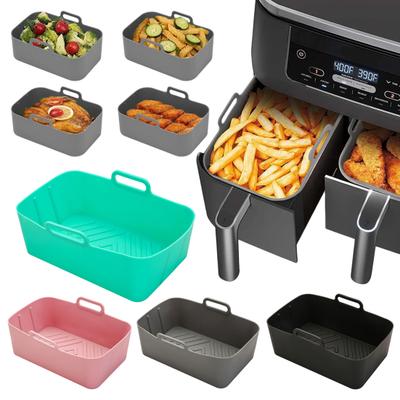 Silikonfoder för Airfryer Livsmedelsgodkänd Non-Stick Matta Värmetålig Återanvändbar Bakplåtsform Foder Korginsats för Fritös Tål Diskmaskin