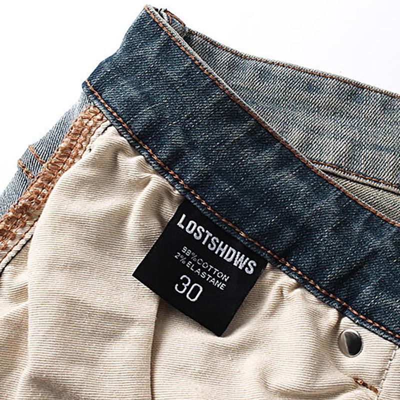 LOSTSHDWS Men's and Women's Spring and Autumn Flared Elastic Jeans Couple Jeans