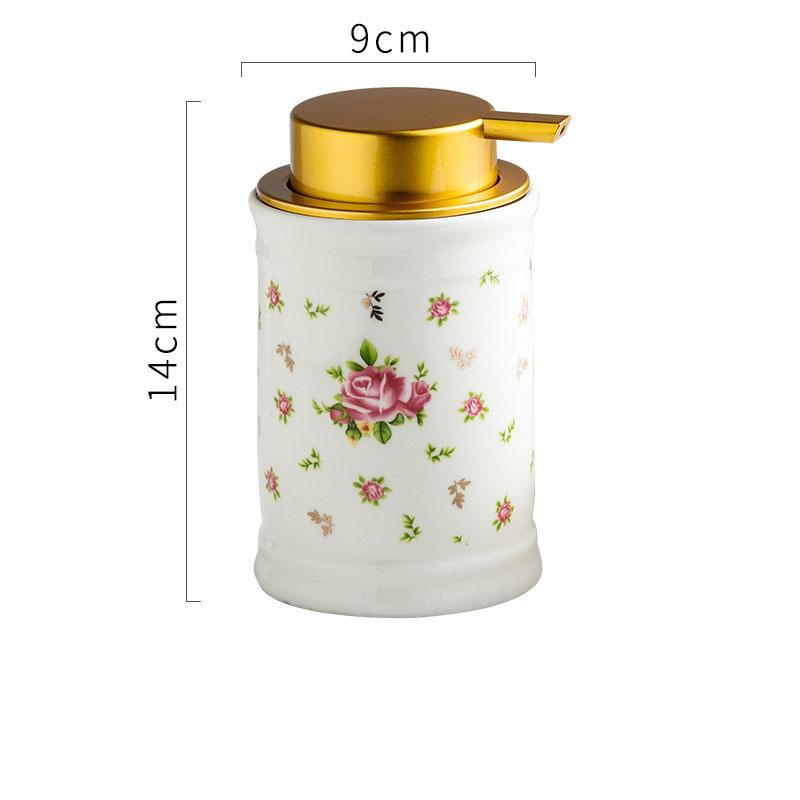 320ML European Style Ceramic Lotion Bottle Simple Marbled Soap Dispenser Household Shampoo Makeup Remover Water Storage Bottle