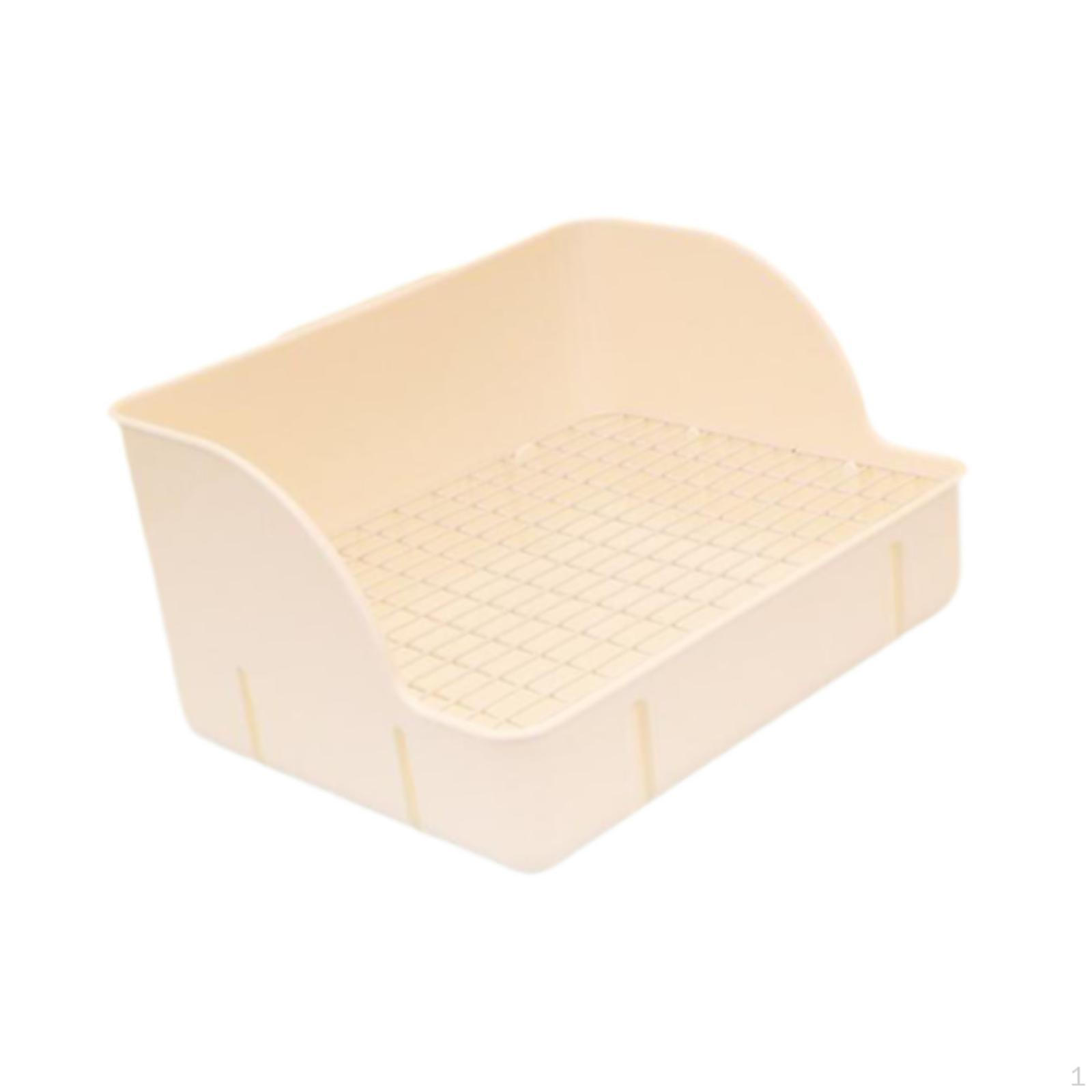 

Corner Litter Pan for Rabbits, Cage Toilet Accessory Hamsters And Rats бежевий