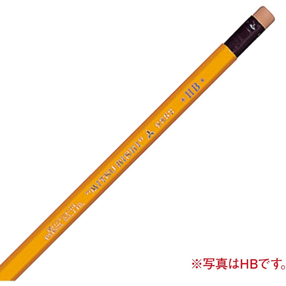 Mitsubishi Pencils Pencils with Eraser 9852 B, Pack of 12 K9852B