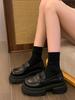 [Ushilai] Fashion platform loafers for women's spring 2025 new academic style casual versatile one pedal