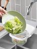 Sink Strainer Basket Suction Cup Drainer with Storage Rack Kitchen Sink Food Catcher Basket for Waste Clog Prevention Home