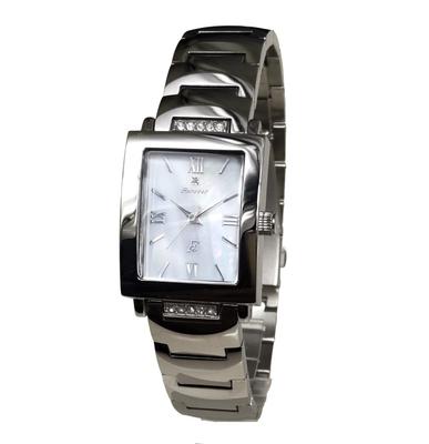 Watch Forever Shell Dial Beautiful Crystal Watch with Simple Belt Adjustment Tool FOREVER Men's FG-1205-1 (White)