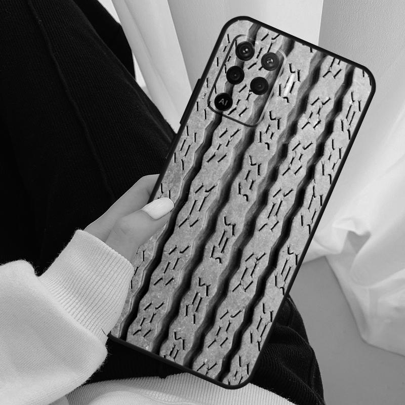Tire Tread Wheel Case For Oppo A17 A57 A77 A40 A78 A54 A74 A94 A76 A16 A96 A18 A60 A80 A38 A58 A98 A15 A5 Pro
