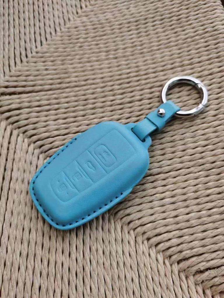 Genuine Leather Retro Key Case for 2021 Toyota Avalon Hybrid