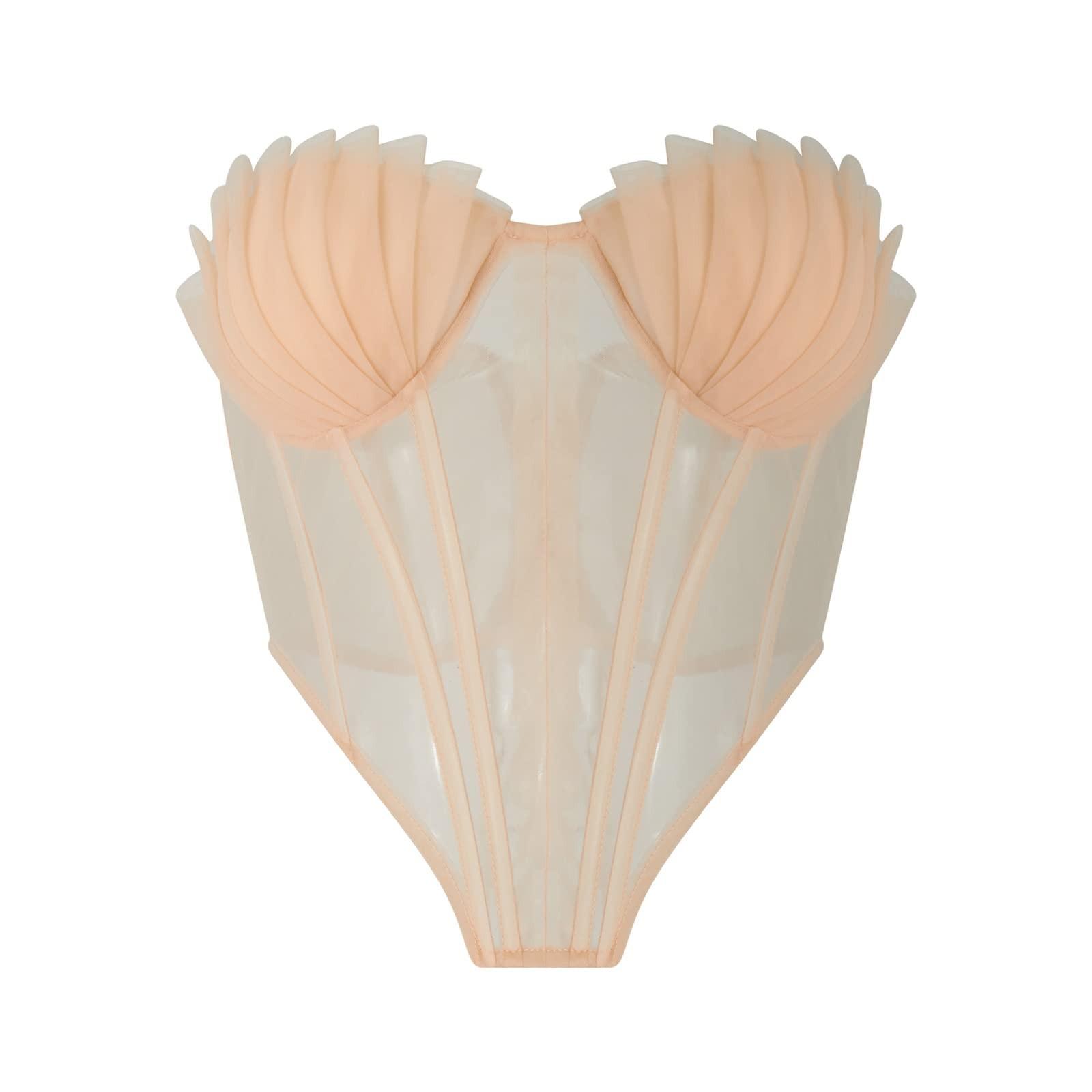 

Трехмерный сетчатый бюстгальтер с многослойной спинкой в виде рыбьего скелета, сексуальный бюстгальтер со спинкой M