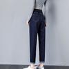 Damen Jeans Frühling und Herbst Denim Jeans Hohe Taille Lose Gerade Harlan Hosen