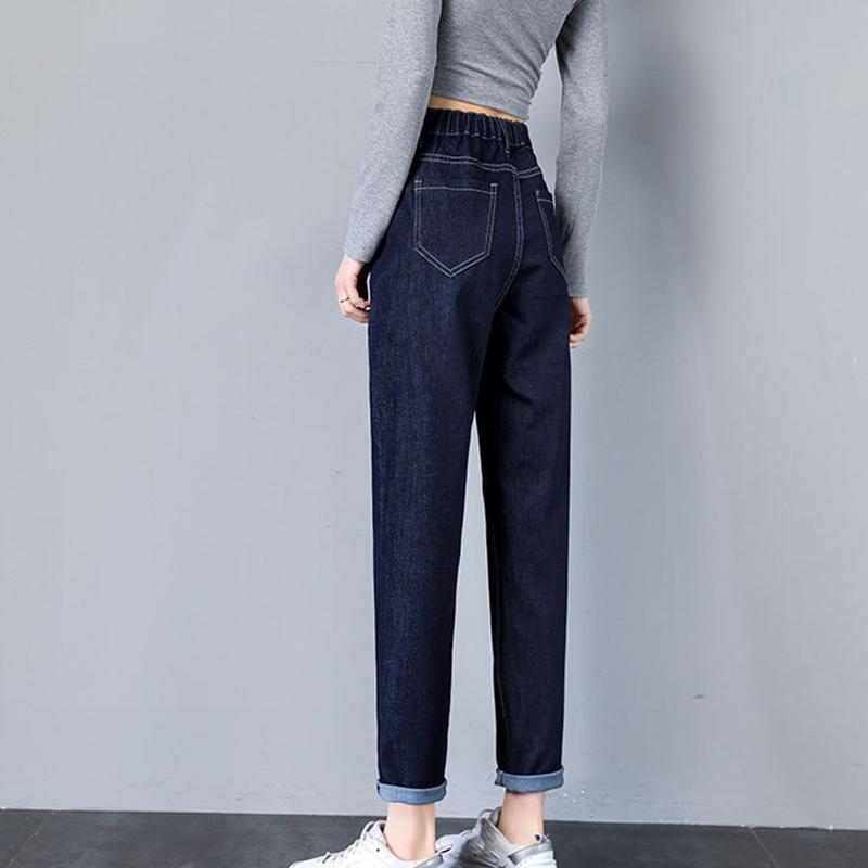 Damen Jeans Frühling und Herbst Denim Jeans Hohe Taille Lose Gerade Harlan Hosen