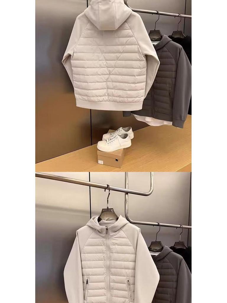 Men's Fleece-Lined Cotton Jacket: Casual Spliced Hoodie for Couples