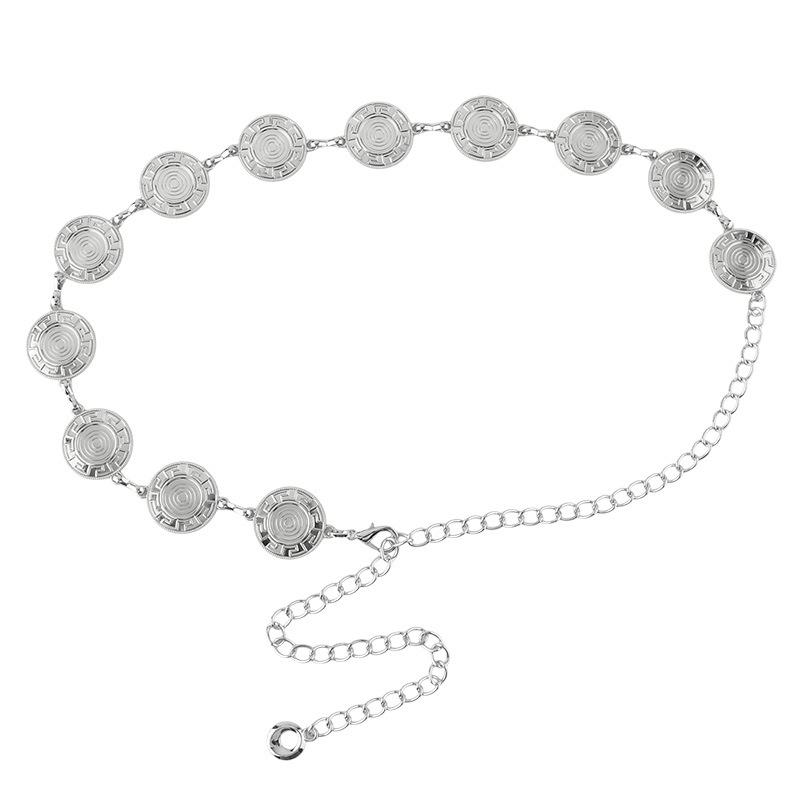 

Европейская и американская овальная металлическая поясная цепочка для женщин, аксессуары Jk, ремень, новый стиль, декоративная юбка, свитер, элегантный женский ремень