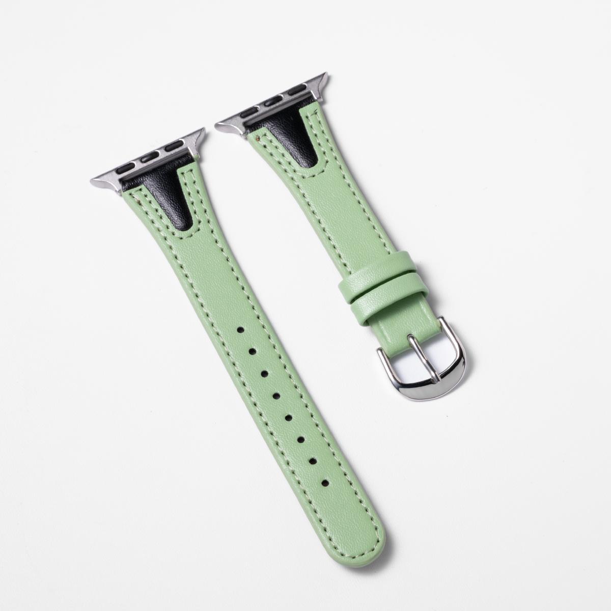 

Leather Band for Apple Watch Series 11 10 9 8 7 6 5 4 SE Slim Strap for Iwatch 38mm 40mm 41mm 42mm 45mm 49mm Two color Bracelet S11 10-46MM