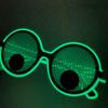 Runder Rahmen Leuchtende Brille Rotierende Augäpfel Partybrille Anime Neuheitsbrille Halloween Party