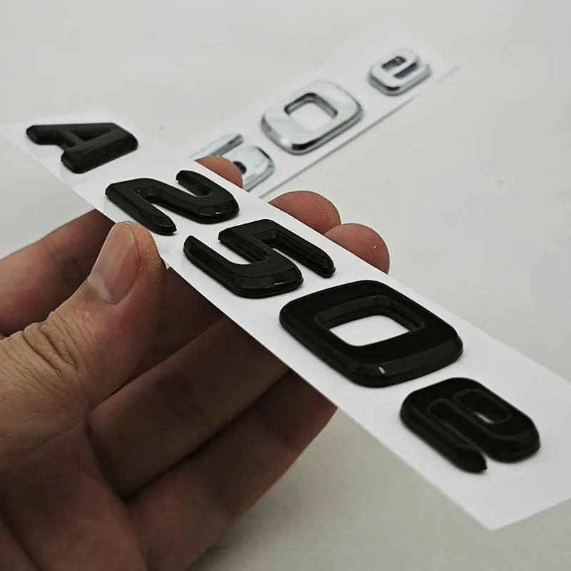 BRI4 NEW 3D ABS Car Letters Logo A250e Badge Sticker Rear Trunk Emblem Decals For Mercedes Benz A250e W177 Tail Marking