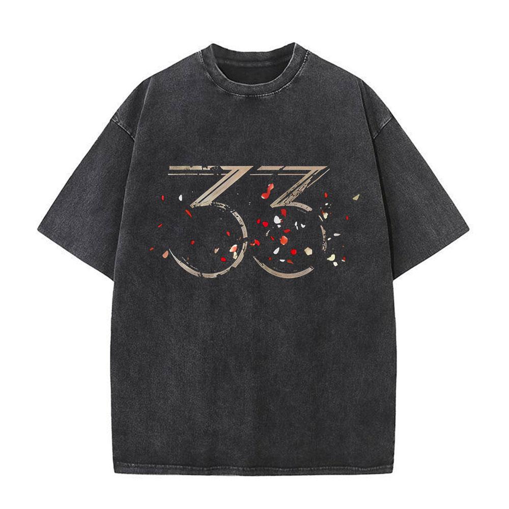 

Футболки Esquie Clair Obscur Expedition 33 с винтажной стиркой, подарок для фанатов игры, мужская и женская одежда, модная футболка с коротким рукавом XL