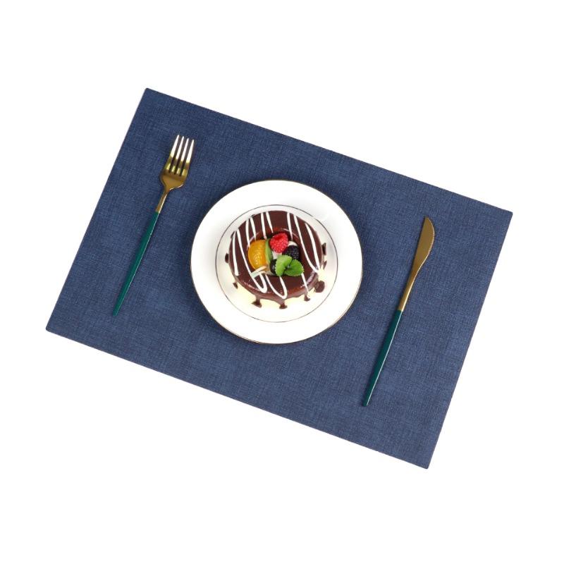 

Килимок для їжі Водонепроникна та жиростійка тканина з малюнком Килимок для столу Килимок для столу Теплоізоляційний килимок Західний харчовий килимок Килимок для чашок Килимок для столу проти опіків Килимок для чаші 50cm * 35cm * 1cm темно-синього кольор