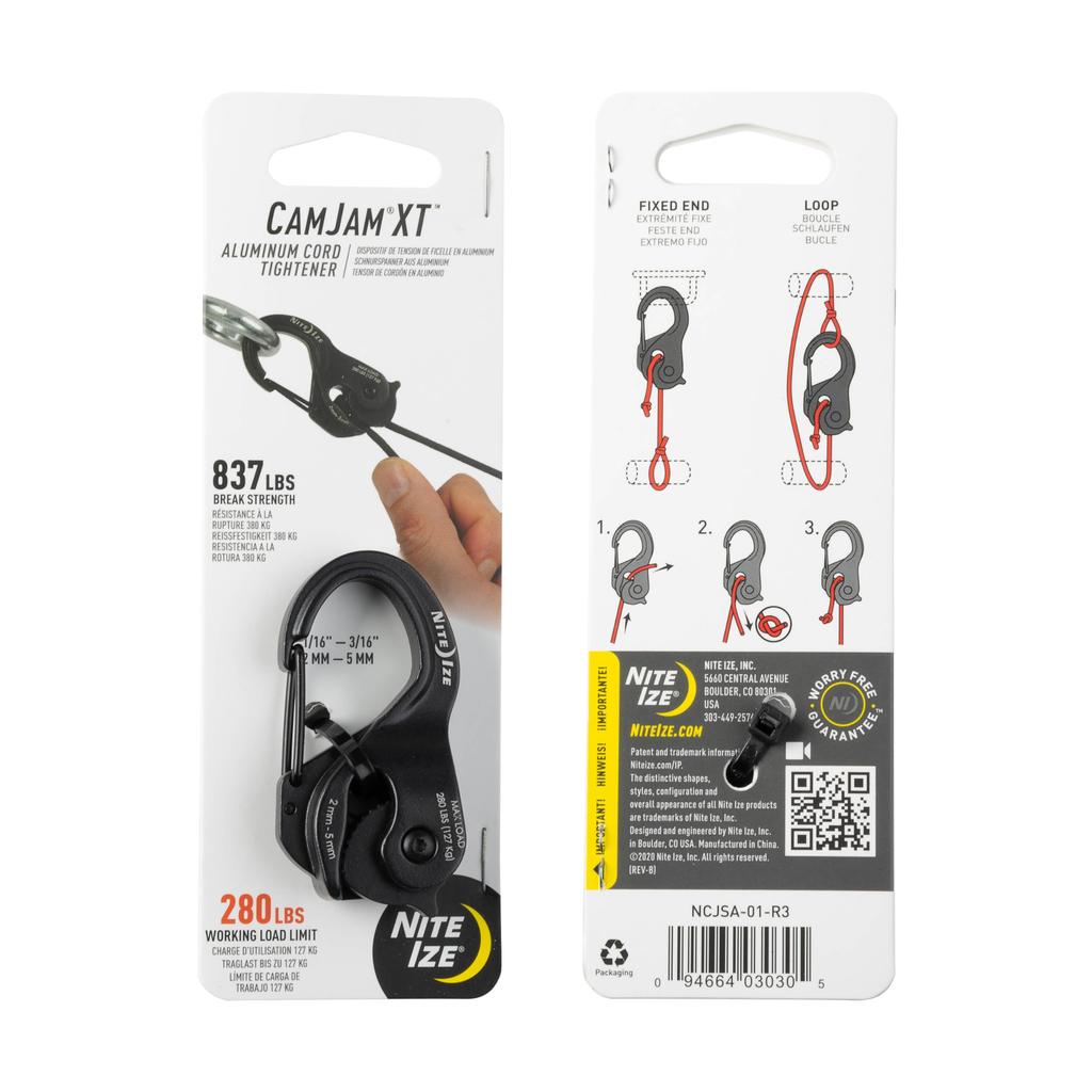 NITEIZE Cam Jam XT Black Aluminum Tent Setup NCJSA-01-R3 (Japanese