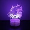 One Piece Figures Zoro Luffy Anime Sex Figurine LED Night Lights Action Figure 3D Lamp Color Changing Toys Doll Usopp Xmas Gifts